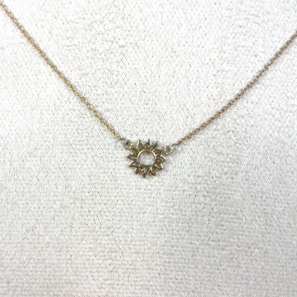 Marina De Buchi Gold-Plated You Are My Sunshine Necklace With Sunflower Pendant - Picture 2 of 4